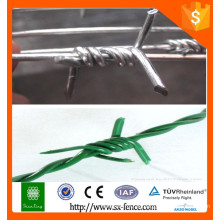 Alibaba Kunststoff Rasiermesser Stacheldraht / Einzelstrang PVC beschichtet Draht / PVC beschichtet Stacheldraht